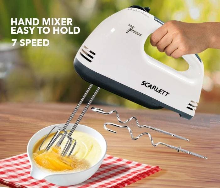 Scarlett - Electric Egg Beater and Mixer for Cake Cream - White thumbnail 3
