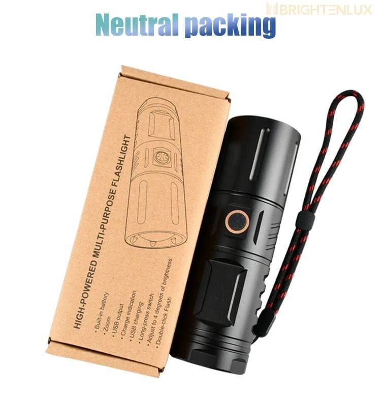 SUPER POWER RECHARGEABLE LED TORCH LIGHT WITH POWER BANK thumbnail 4