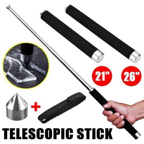 Metal Extendable Self-Defense Stick with Bag  thumbnail 3