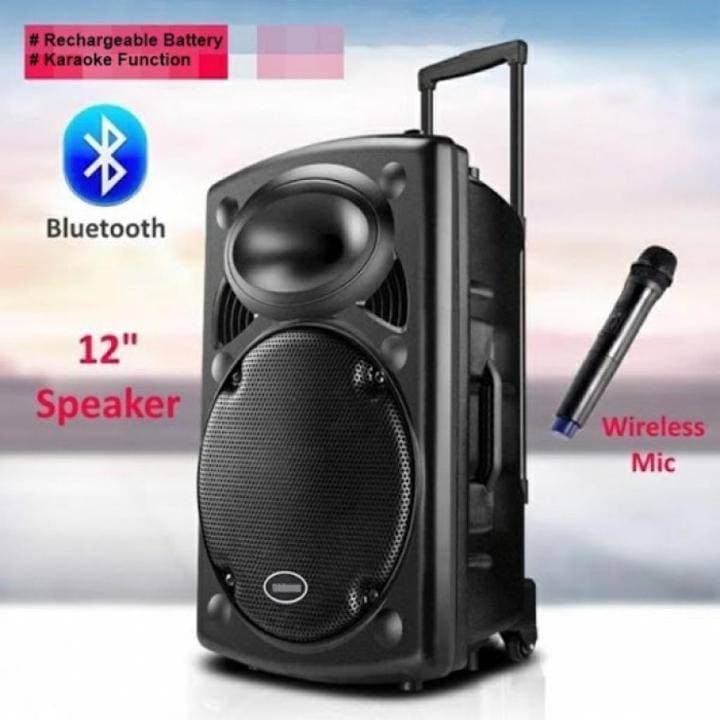 Karaoke Rechargeable Bluetooth Trolly Speaker thumbnail 2