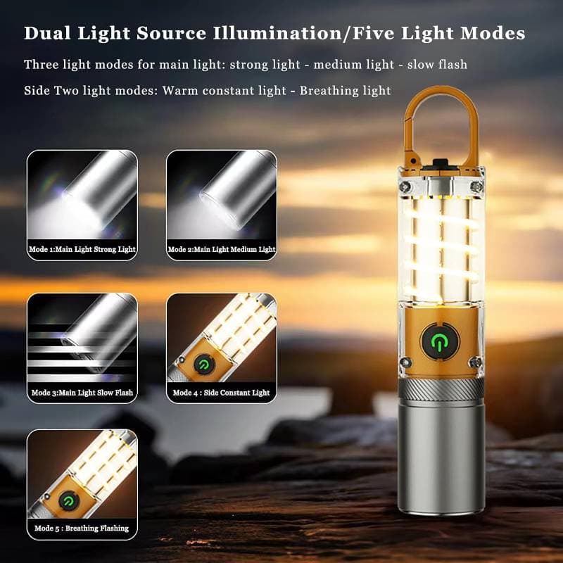  USB Rechargeable Camping Flashlight thumbnail 3