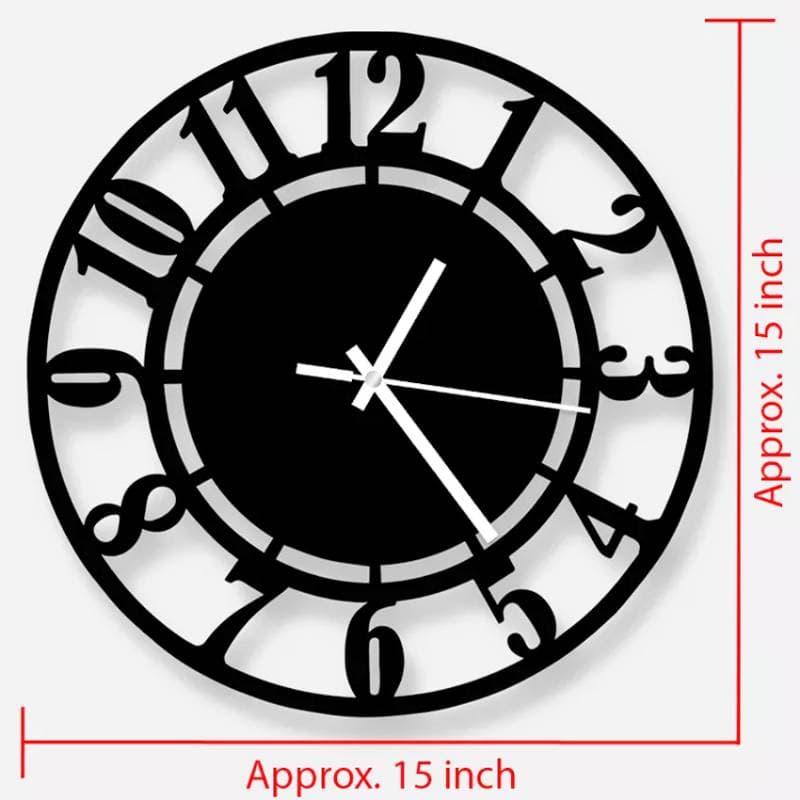 Digit Decorative Wooden Board Wall Clock-1042 thumbnail 2