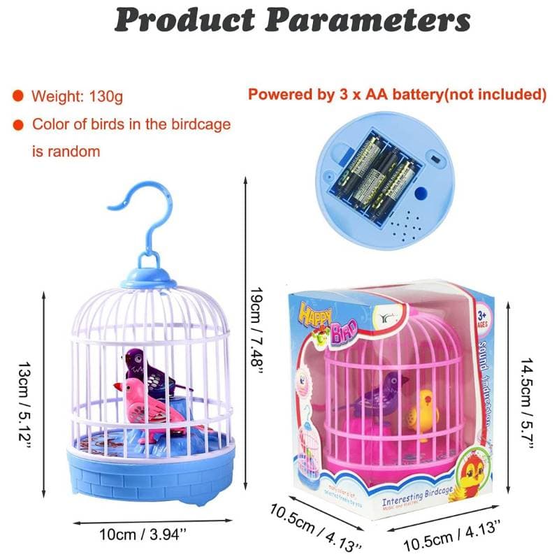 Voice Activated Induction Birds with Birdcage Toy thumbnail 4