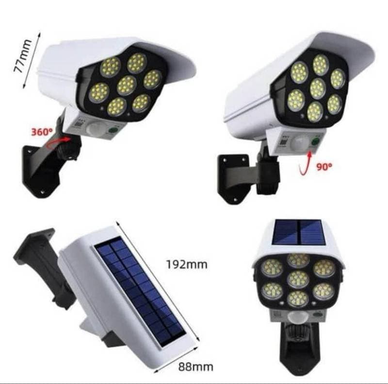 Remote Control 77 LED Solar Motion Sensor Lamp thumbnail 3