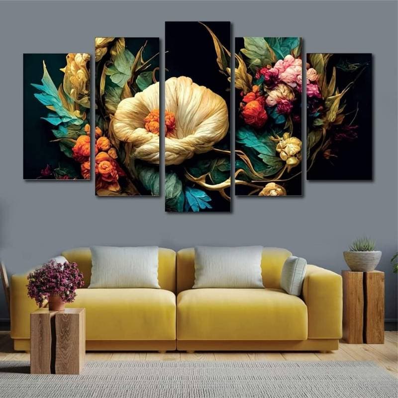 5 Part Flower Canvas- AM-C87
