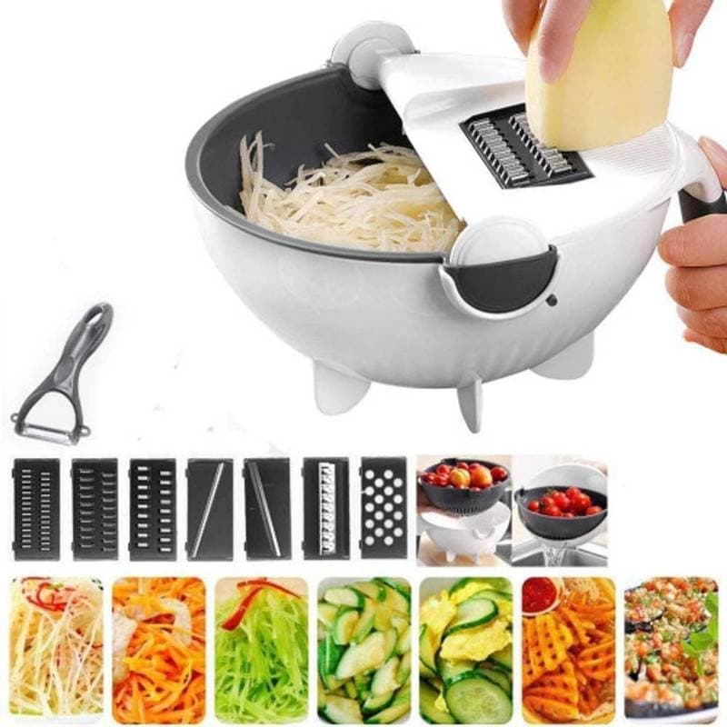 9-In-1 Rotate Vegetable Cutter (সবজি কাটার, ঘন্টার কাজ মিনিটে করুন ) thumbnail 2