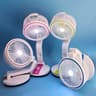 Rechargeable Folding LED Fan+Light
