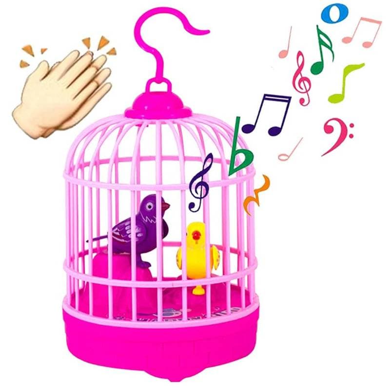 Voice Activated Induction Birds with Birdcage Toy