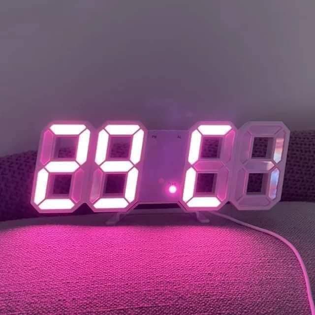 3D LED Digital Wall Alarm Clock 
