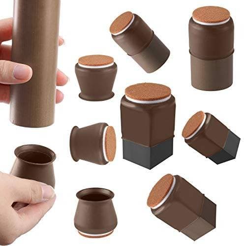 12 PCS Silicone Chair Leg Caps Felt Pads For Furniture thumbnail 2