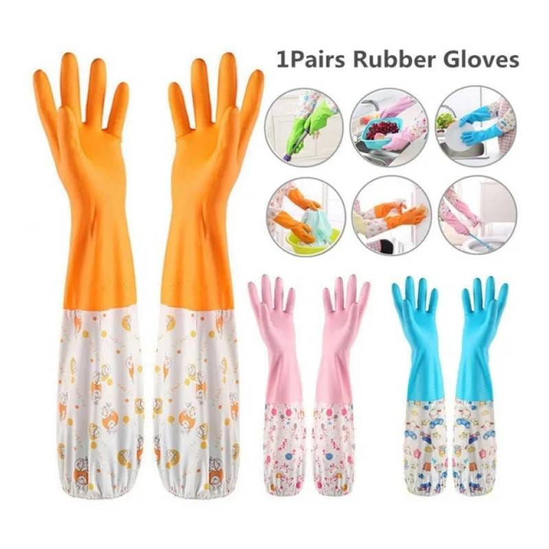 High Quality Full Hand Printed Dish Washing Gloves (1Pair)
