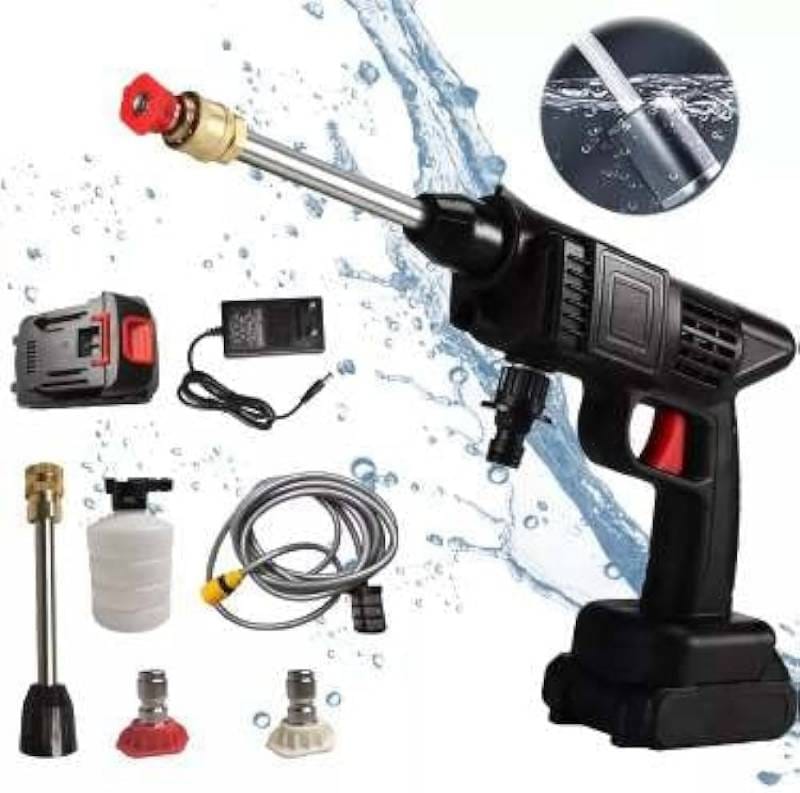 RECHARGEABLE CORDLESS HIGH PRESSURE CAR WASHER GUN
