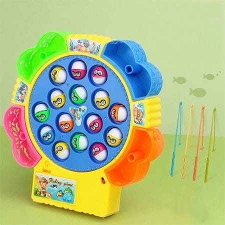 Music Rotation Magnetic Fishing Hook Game Toy