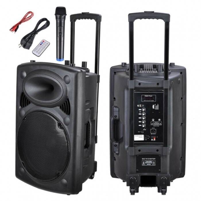 Karaoke Rechargeable Bluetooth Trolly Speaker