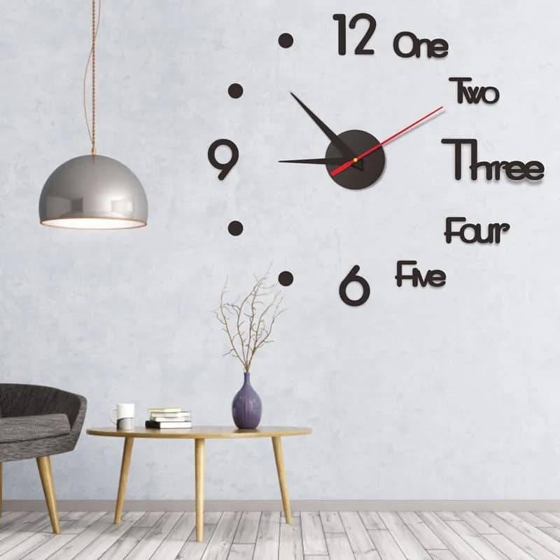 Aryclic Wall  Sticker Clock