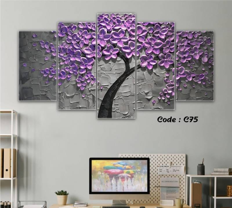 5 Part Flower Canvas- AM-C75