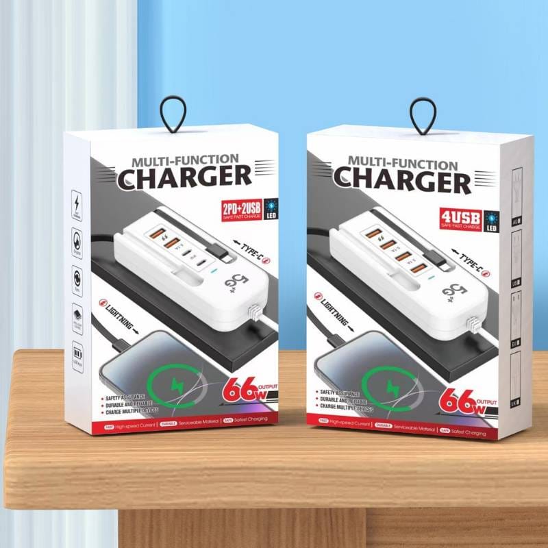 66W USB Type C Charger Multiport Fast Charging 