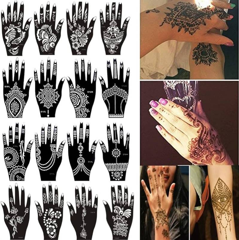 10Pcs-Mehendi Sticker Multiple Design – ঝামেলা ছাড়া পারফেক্ট ডিজাইন!
