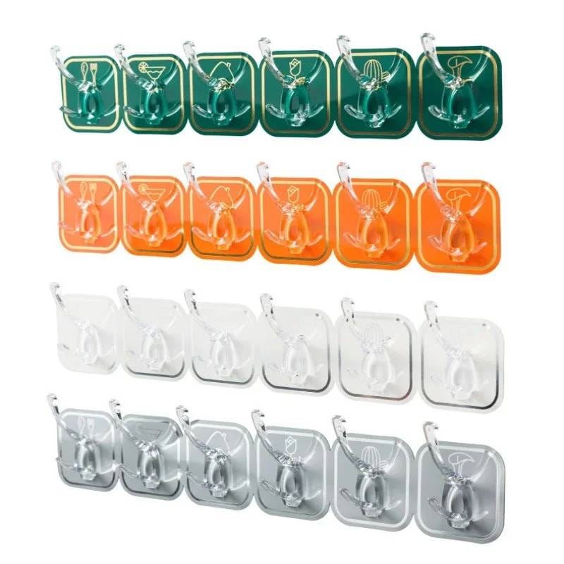 Light Luxury Punch-Free Six Row Hook  