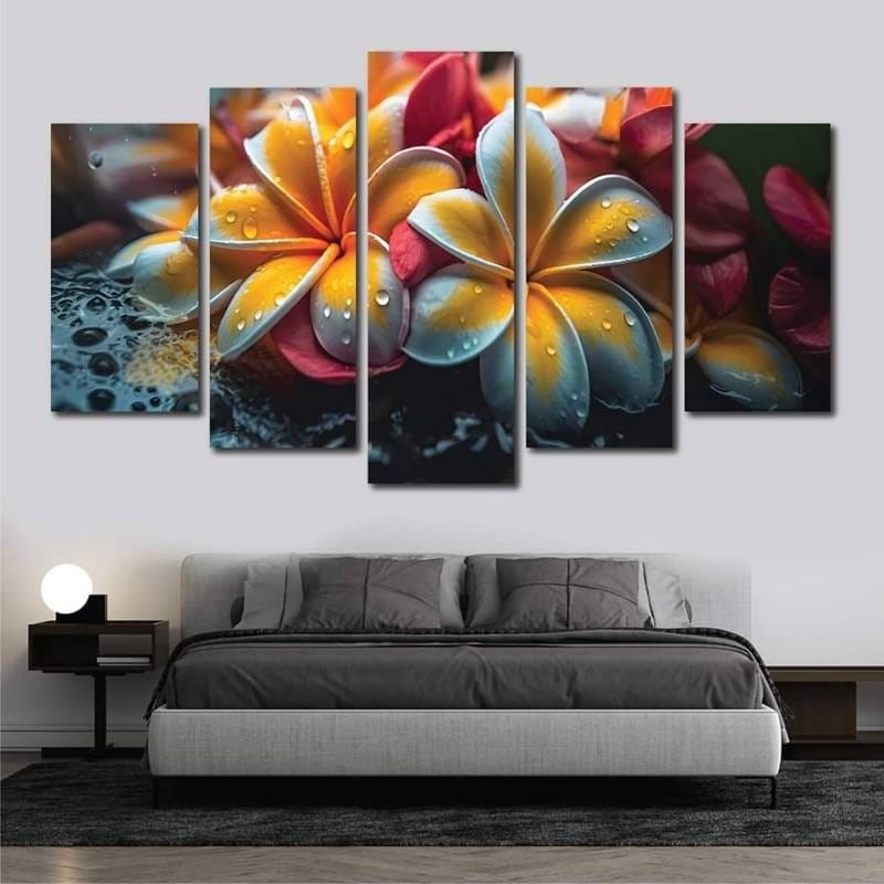 5 Part Flower Canvas- AM-C29