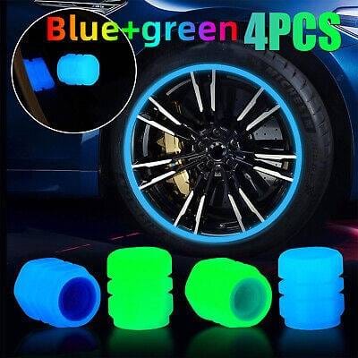 Luminous Car Wheel Tire Valve Caps Tire Rim Stem Covers