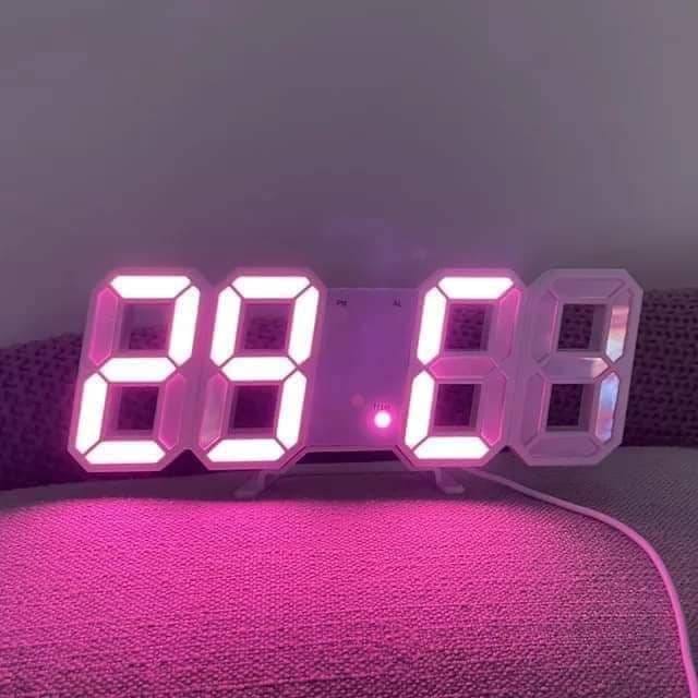 3D LED Digital Wall Alarm Clock 