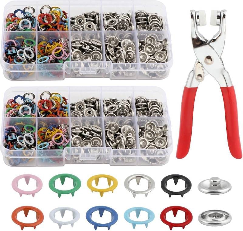 Snap Button Tool Kit With 100 Pcs Color Button Box Free(বক্স সহ ১০০ সেট কালার বোতাম ফ্রী)