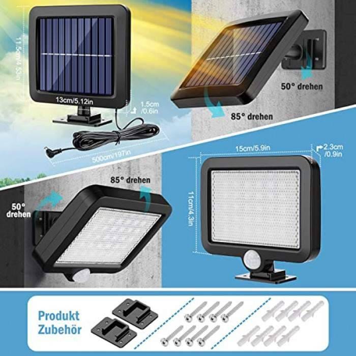 56LED Indoor Outdoor Solar Power Sensor Light